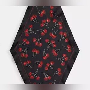 NEW Coach Cherries Print Silk Diamond Scarf NWT